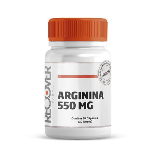 Arginina 550mg - 30 Cápsulas (30 Doses)