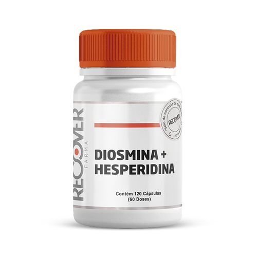 Diosmina 450mg + Hesperidina 50mg - 120 Cápsulas (60 Doses)