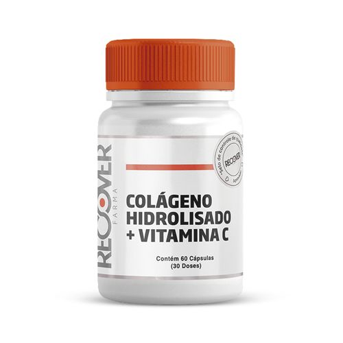 Colágeno Hidrolisado 500mg com Vitamina C 300mg - 120 Cápsulas (60 Doses)