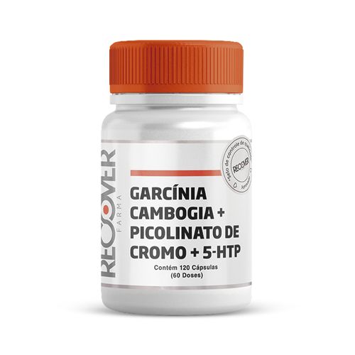 Garcínia Cambogia + Picolinato de Cromo + 5-HTP - 120 Cápsulas (60 Doses)