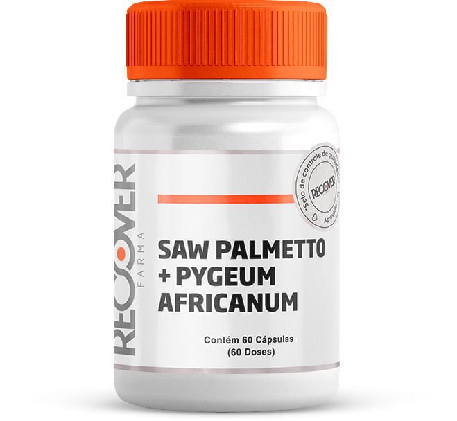 Saw Palmetto 160mg Pygeum Africanum 50mg 60 Cápsulas 60 Doses