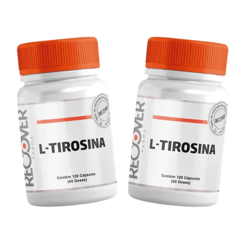 2x L-Tirosina 500mg - 120 Cápsulas (60 Doses)