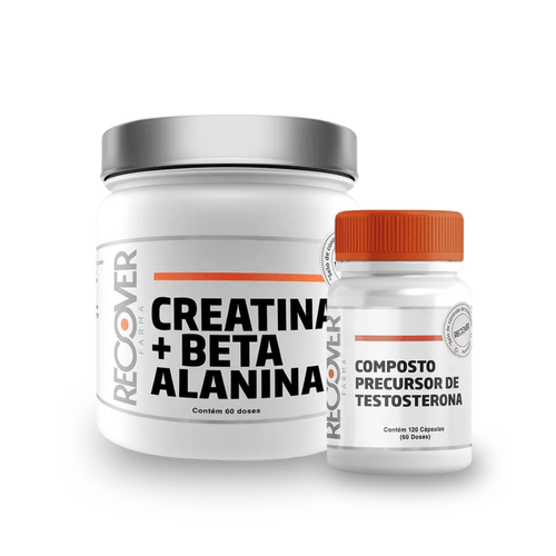 Pack Musculação Iniciante (Creatina com Beta Alanina + Composto Precursor de Testosterona)