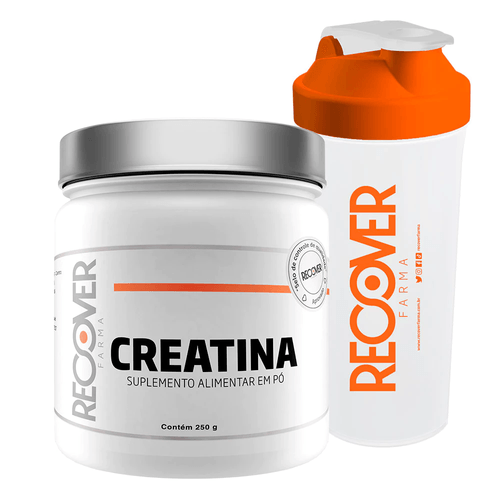 KIT Creatina Monohidratada 100% 250g + Coqueteleira