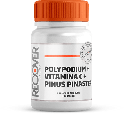 Polypodium 250 mg + Vitamina C 200 mg + Pinus Pinaster 100 mg - 30 cápsulas (30 doses)