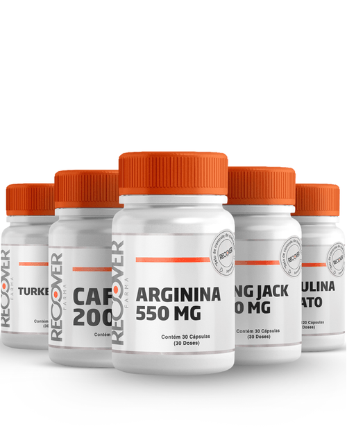 Turkesterone + Long jack + Citrulina Malato + Arginina 550mg + Cafeína