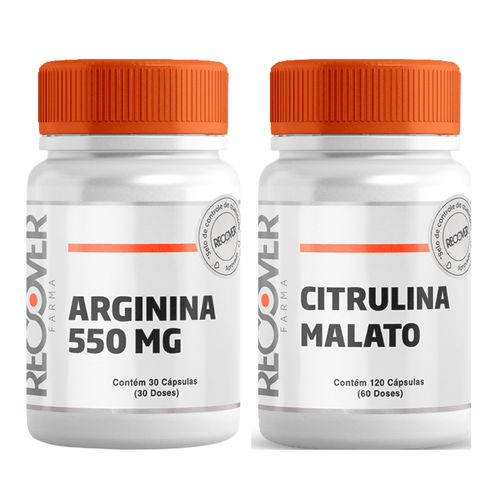 Arginina 550mg  + Citrulina Malato 500mg
