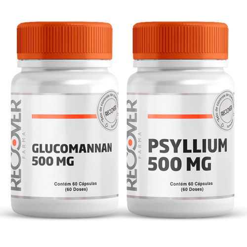 Glucomannan 500mg + Psyllium 500mg