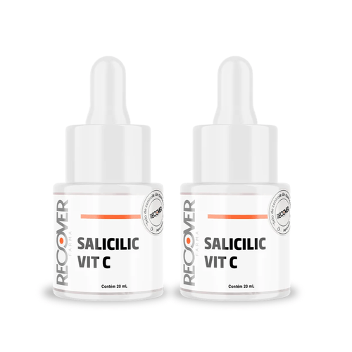 KIT com 2 unidades de Sérum Salicilic Vit C (Vitamina C + Ácido Salicílico) 20 mL