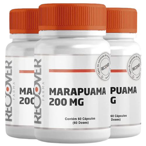 Kit com 3 unidades de Marapuama 200mg 60 Cápsulas